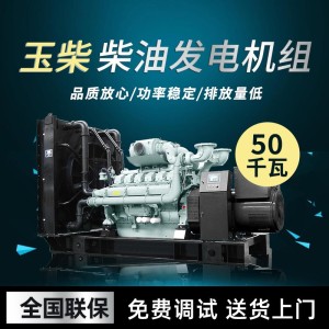 柴油发电机厂直销 YC4D90Z-D25 广西玉柴50KW柴油发电机组 全自动  1套