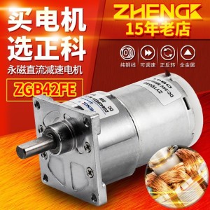 ZHENGK正科 ZGB42FE微型可调速直流减速小电机大力矩偏心轴 12V24V 1个