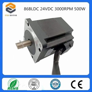 厂家直销86无刷直流电机24V3000转500W低电压大功率机身105mm 1个