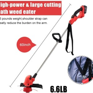 园艺工具锂电池充电式工业电锯草坪大功率长杆手持除草无刷割草机 1个