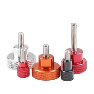 铝合金滚花高头螺钉滚花手拧螺丝网纹手拧检具把手调节螺栓    20个