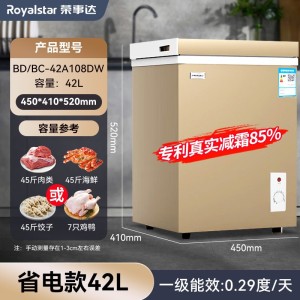 荣事达冷柜批发42-1888升单温双温家用商用小型大型速冻冷柜定制