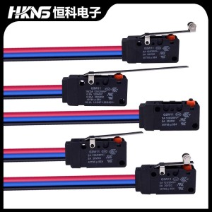 厂家直销微动开关带线1开1闭全防水压杆行程限位开关小型防油防尘 1件