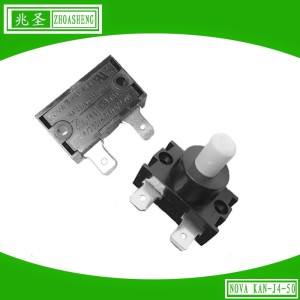 nova大电流按钮开关KAN-J4座式带固定孔常开按压式自锁按钮开关 200个