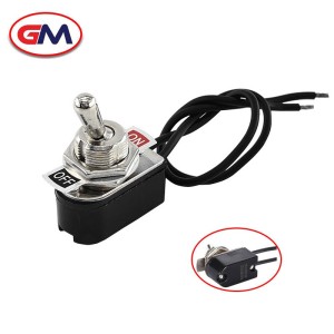 KNS-1带线钮子摇杆开关 线长13CM 2档迷你拨动摇臂开关 带导线开  200个