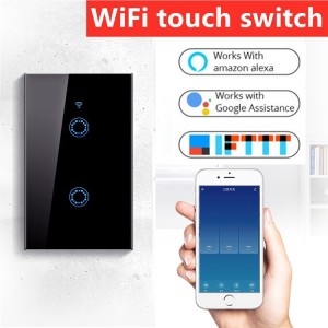 120型美规智能单火零火WiFi开关+RF433wifi遥控开关 1pcs