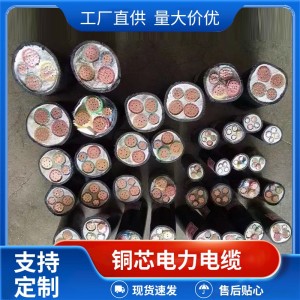 铜芯电力电缆 2/3/5芯16-95平方YJV阻燃多股铜芯低压电力电缆批发 10米