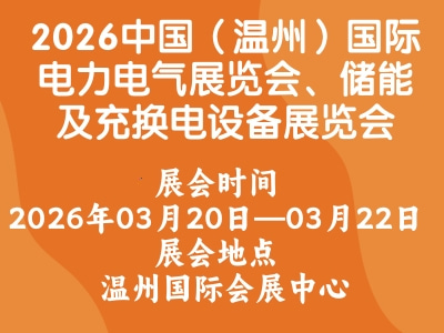 2026中国（温州）国际电力电气展览会、储能及充换电设备展览会