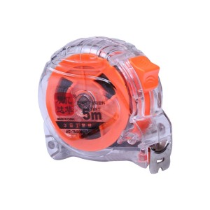 工厂定制钢卷尺5m卷尺外壳加厚尺带公英公分透明pc耐用抗摔刻度 200把