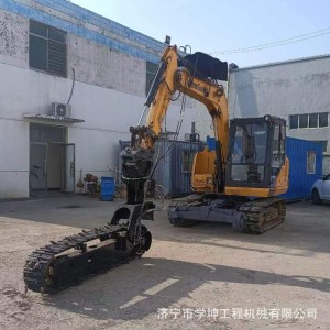 柳工75挖机改装轨道轮 挖机行走系统 铁路铁装设备 快速行走底盘