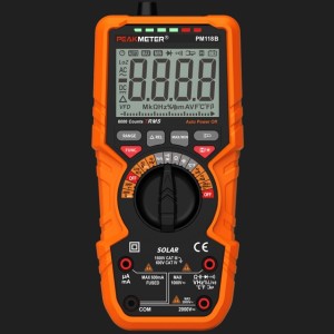 PEAKMETER华谊PM118B数字万用表万能电压电流电阻检测检验多功能 1台