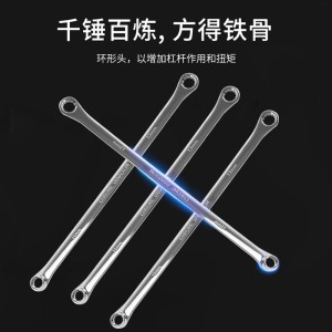 蒂森扳手 扳手厂家直购现货直柄梅花扳手 航空扳手组套      20支