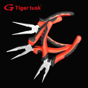 虎牙工具尖头手工尖嘴钳电工多功能多用小钳子专用老虎钳6寸 1个