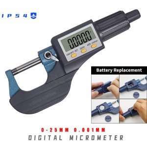 ETOPOO新品 0-25MM 0.001MM 超大屏数显千分尺 螺旋测微器 1把