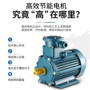 防爆电机YBX4隔爆型三相异步电动机二级能效 矿用高效率三相电机