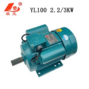 YL100L-2/YL100L-4单相异步电动机电机2.2/3KW 轴直径24全铜线